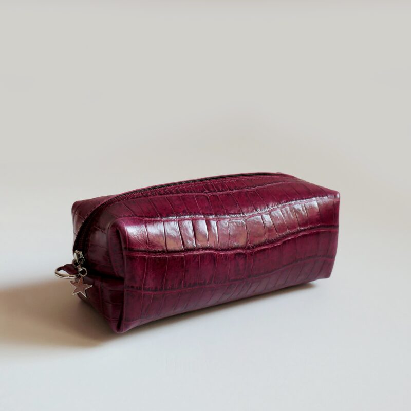 Elegancka skórzana saszetka - kosmetyczka